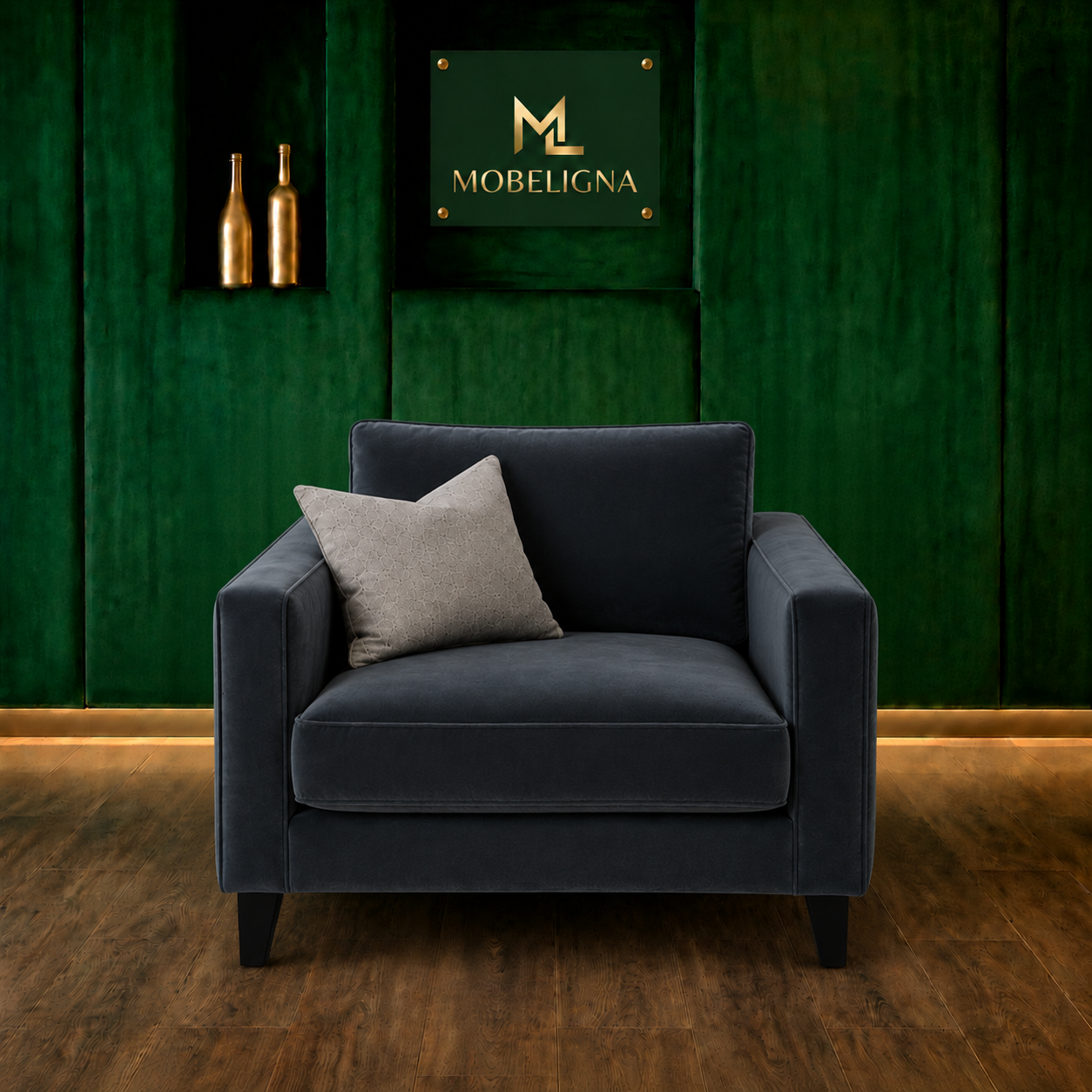 Doucéa velvet armchair