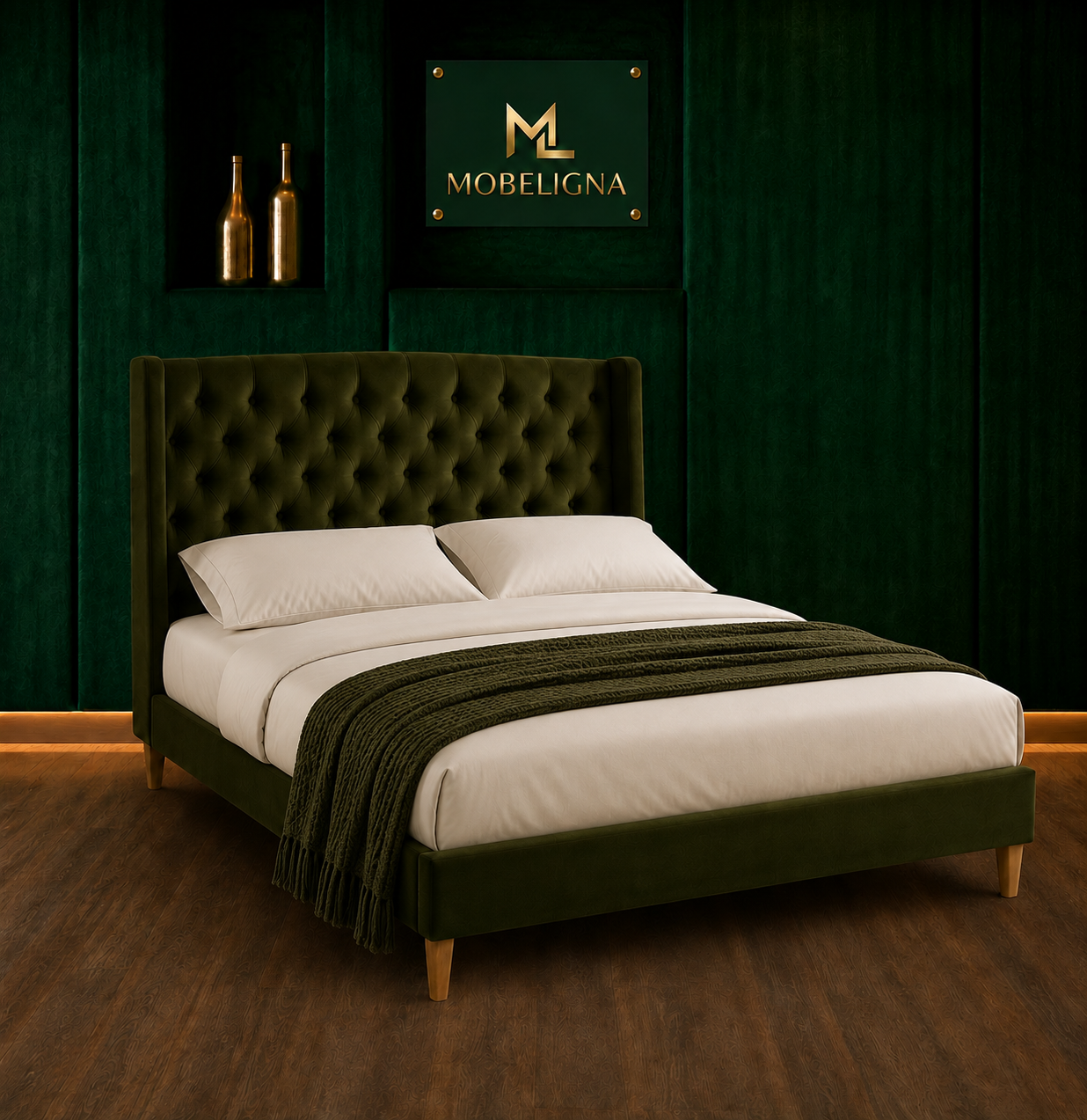 Chester Velvet Bed